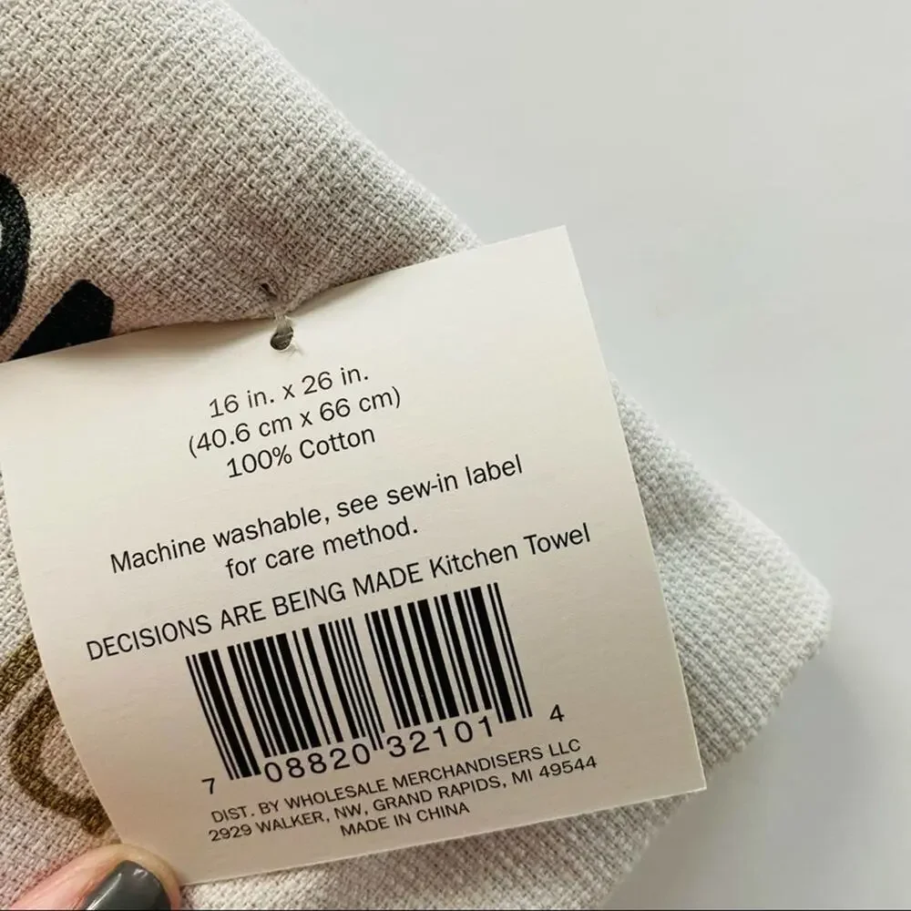 Room & Retreat | Ruth Bader Ginsburg Quote Kitchen Towel 100% Cotton